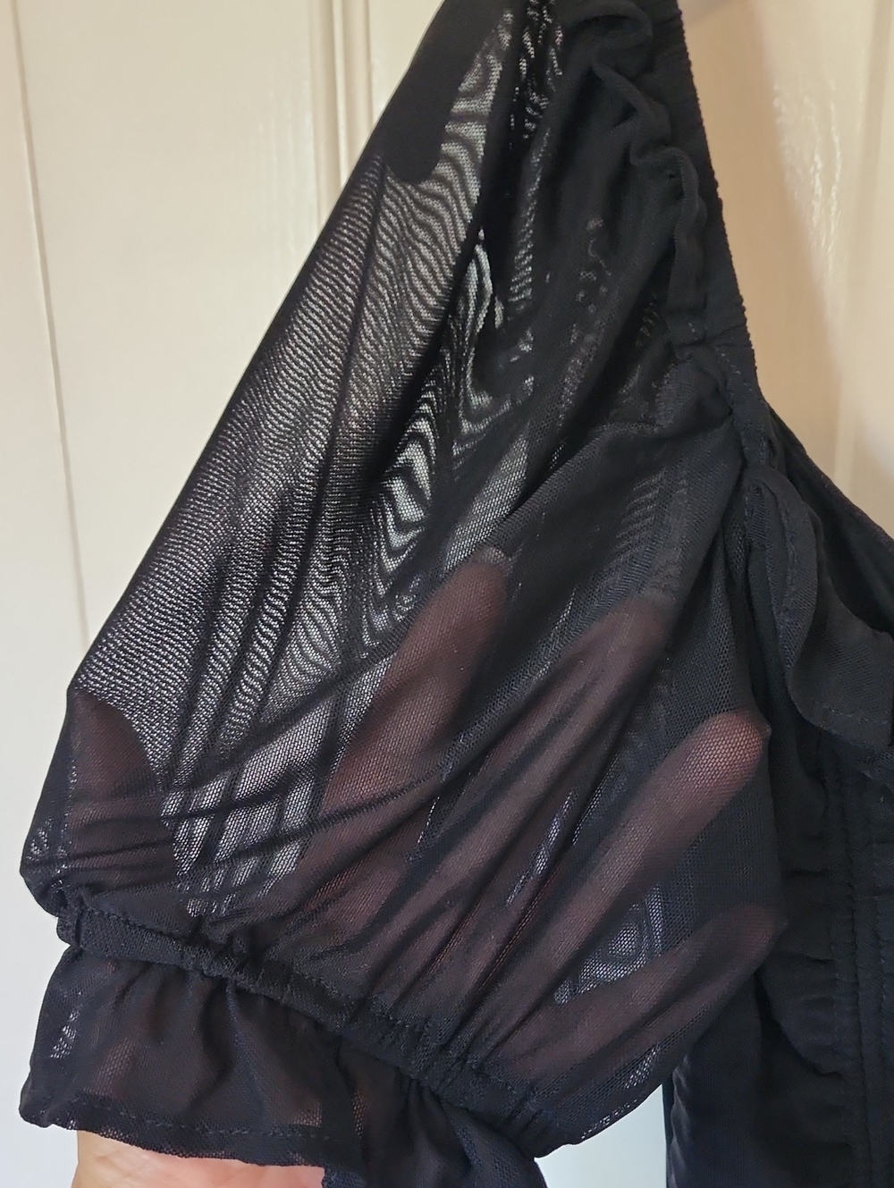 SELFIE LESLIE Ruched Black Dress with Tie Front NWT - Picture 6 of 13